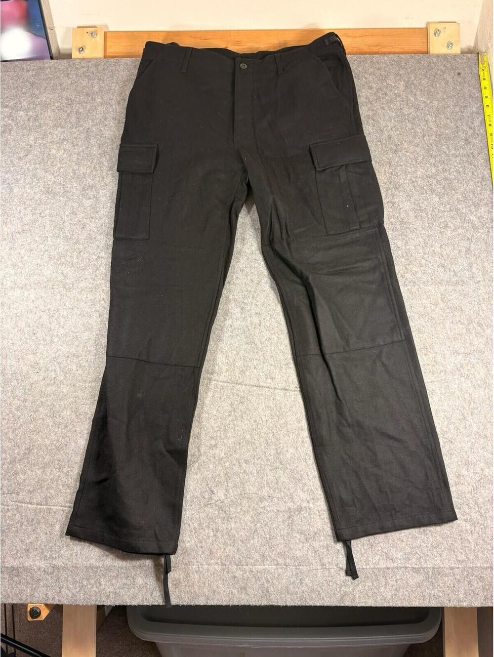 Sturm Mil-Tec Pants Men Black German Army Military Wool Blend Cargo Size L